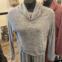 Grey Cowl Top