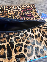 Patent Leopard Makeup Junkie Bag