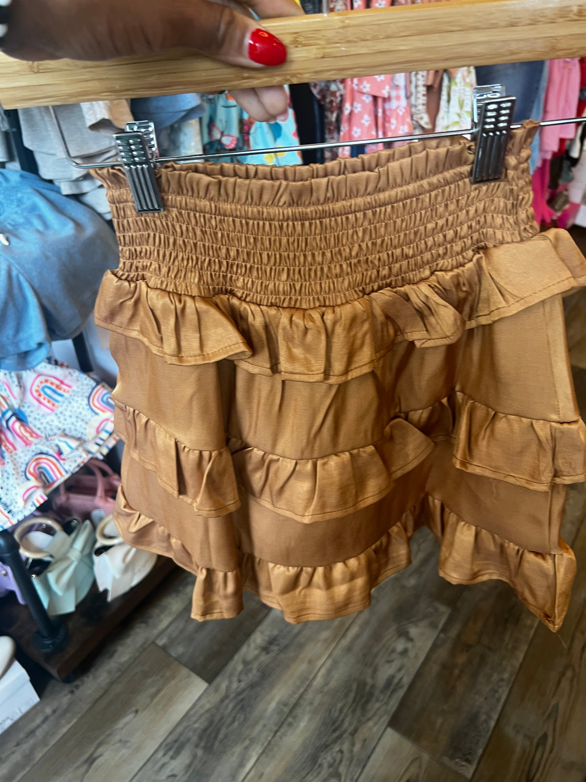 Girls Camel Skirt