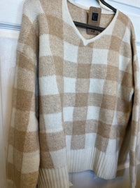 Tan Plaid Sweater